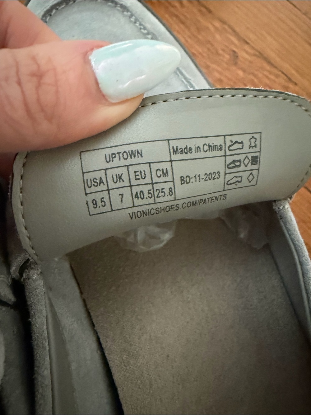 NEW Vionic suede loafer gray blue comfort shoe slip on women’s 9.5 - Picture 4 of 5